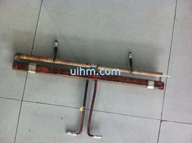 induction coil for tempering iron wire