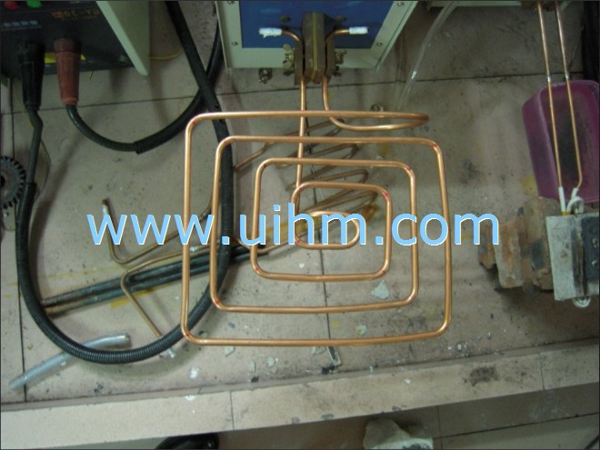 flat shape induction coil for surface heating